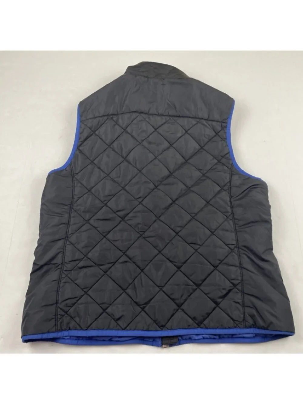 Lands End Diamond Quilted Full Zip Vest Women's M 10-12 Primaloft Insulation